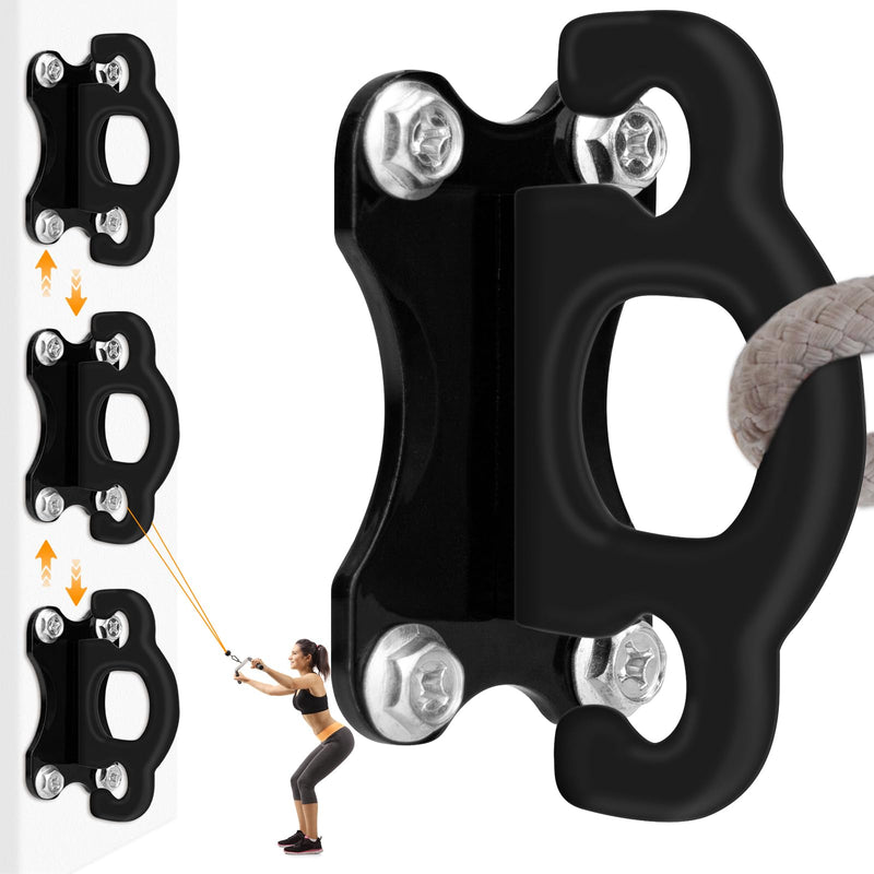 3 PCS Resistance Bands - Workout Wall Mount & Door Anchors for Hanging Straps, Home Gym & Physical Therapy Black