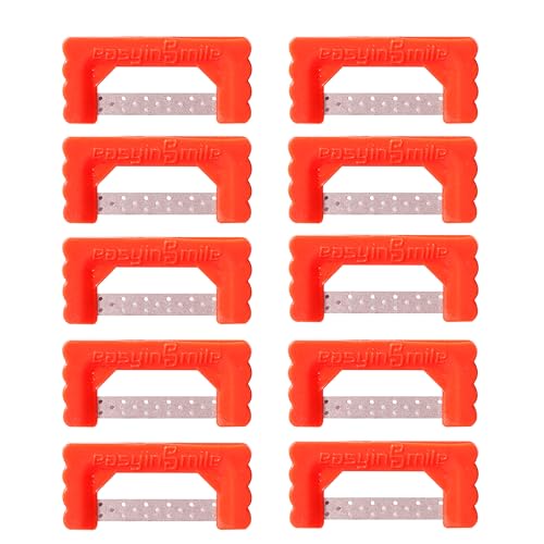 Dental IPR Strip System Orthodontic Adjacent Surface Unglazing Strip Aesthetic Repair System Strip Pack of 10 (Red) Red