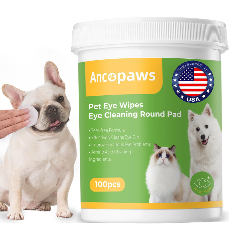 Eye Wipes for Dogs & Cats - Tear Stain Remover for Pets - Dog Eye Wipes for Discharge and Crust - Eye Care Cleaning Pads for Reducing Dirt and Mucus Secretions - 100pcs - BeesActive Australia