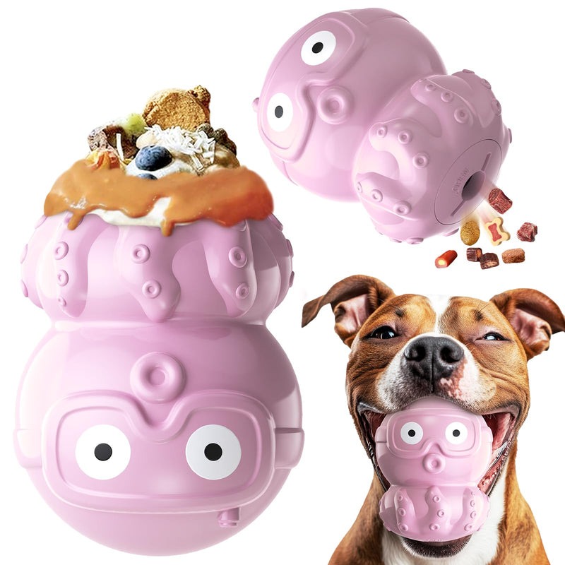 Sedios Treat Dispensing Dog Toy, Large Dog Chew Toy, Multifunctional Adjustable Wet Food Cup and Dry Food Puzzles Toy, Dog Slow Feeder Toy for Large/Medium/Small Breed(Octopus) Purple(Octopus) - BeesActive Australia