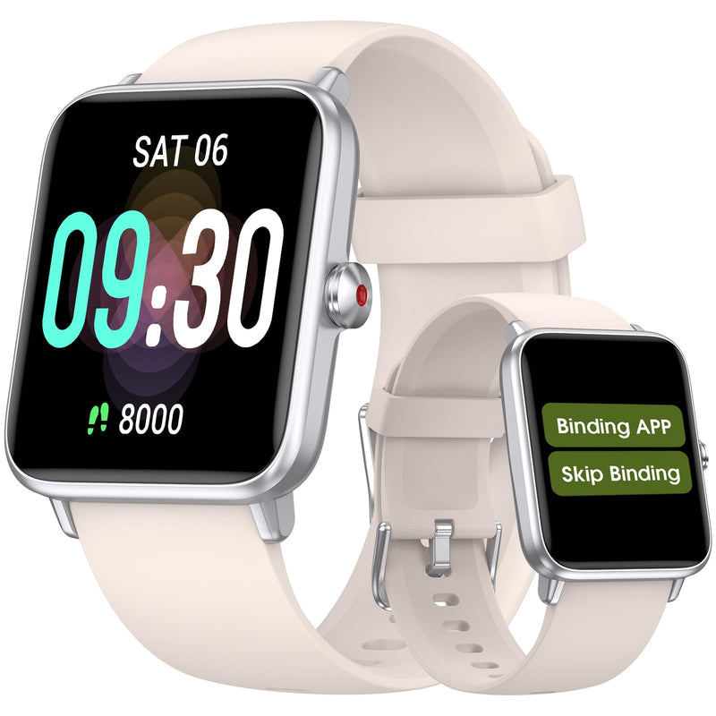 Pautios Pedometer Watch Senior Friendly No App/Phone Required, Waterproof Fitness Tracker Watch with Step Counter Calories/Sleep Tracker for Walking Running for Men Women Almond - BeesActive Australia