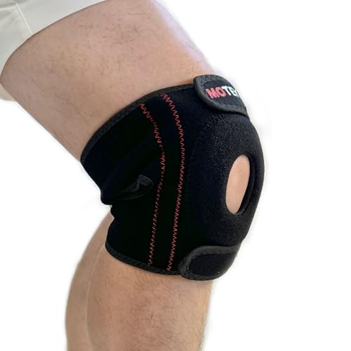 MOTEK Adjustable Knee Support Brace, Dual Straps (size 13-18") | Breathable Material, Stability boost, Extra strength | ACL injury | Meniscus tear
