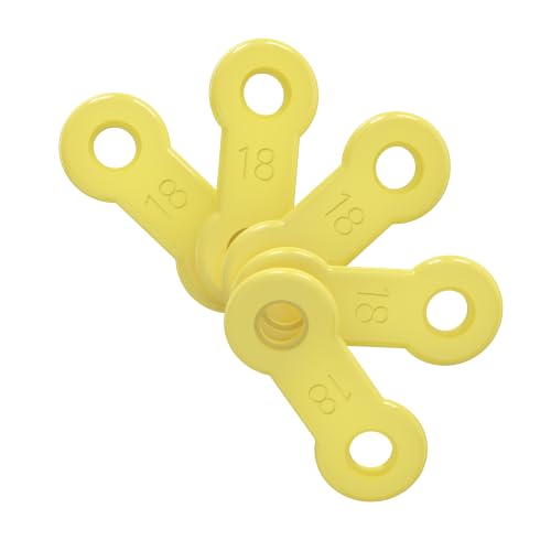 50PCS Replacement Elastic Straps for Meyson EMA Application (Yellow, 18 mm) Yellow