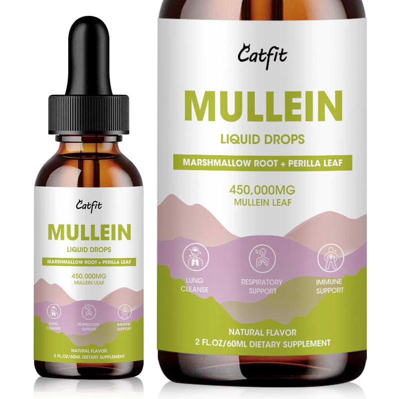 Mullein Drops for Lungs – 15,000mg Mullein Leaf Extract with Marshmallow Root, Perilla & Astragalus for Respiratory Support, Immune Boost & Lung Detox, Natural Herbal Formula, Vegan, 2 fl oz - BeesActive Australia