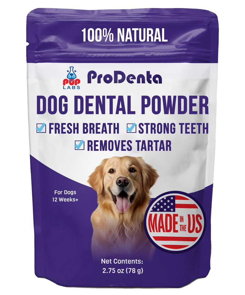 All-Natural and Expert-Formulated Dental Powder for Dogs, Dog Dental Supplement for Healthy Teeth and Against Leaky Gums for Dogs 12+ Weeks, Made in The USA with The Standards, 20 Serv - PawsPlanet Australia