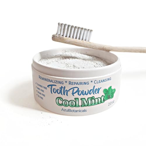 Remineralizing Tooth Powder, Cool Mint - Fluoride Free, 2 Oz 2 Ounce (Pack of 1)