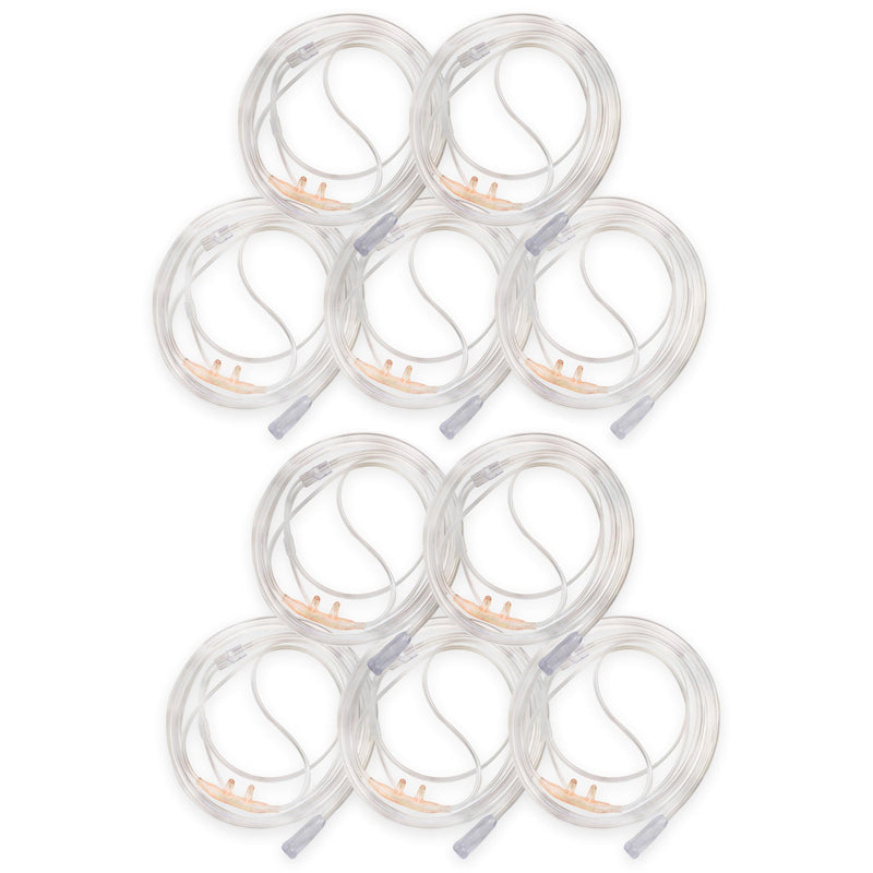 JWYN 10pk 4Ft Adult Oxygen Nasal Cannula, Salter Style, Trumpet Connector - BeesActive Australia