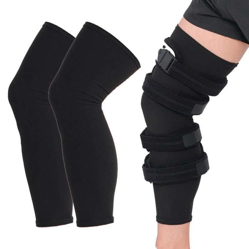 Orthomen 2 Pcs Knee Brace Undersleeve for Knee Support, Circulation Improvement & Pain Relief Knee Brace, Comfortable Knee Sleeve to Protects Skin from Abrasions and Irritations, Breathable Leg Sleeves for Men & Women (L) 2 Pack Large - BeesActive Australia