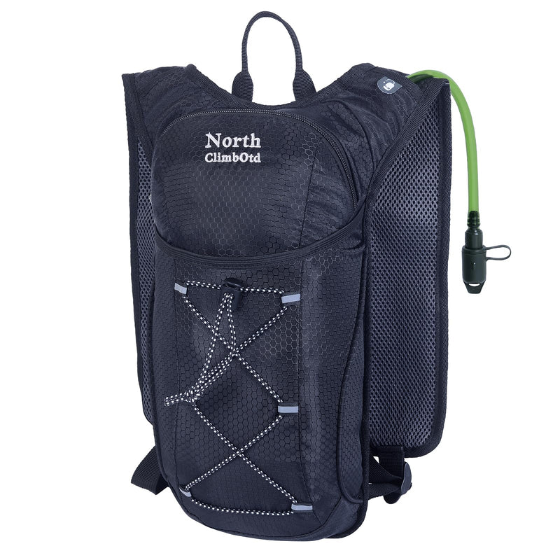 Hydration Backpack, Water Buffalo Hydration Backpack with 2L Water Bladder, Water Pack Backpack for Outdoor Sports of Running Hiking Camping Cycling Skiing for Women Men, Black