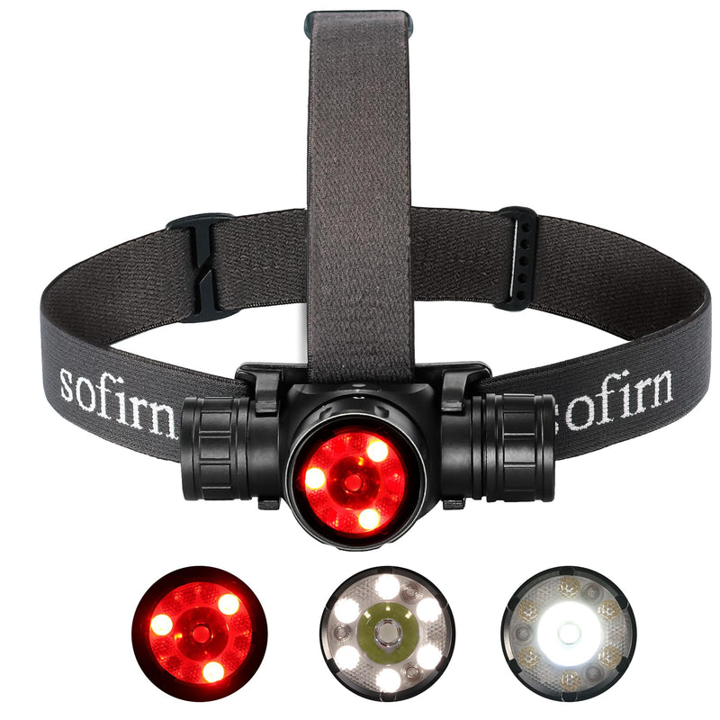 Sofirn HS21 Headlamp with Red Light, 2200 Lumen Led Bright Head lamp USB C Rechargeable with Spotlight, Floodlight, Powerful Headlight Waterproof for Adults, Camping, Hunting, Hardhat, Work, Emergency - BeesActive Australia