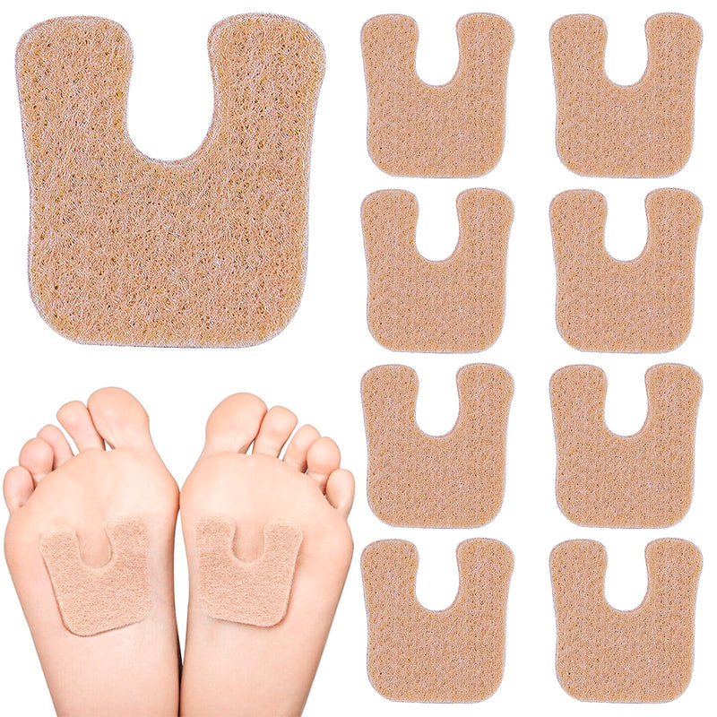 36 Pieces U Shaped Felt Pads Horseshoe Metatarsal Pads Callus Forefoot Foot Pads Pain Relief Foot Cushion Protect Calluses from Rubbing on Shoes Reduce Foot and Heel Pain(Beige) Beige