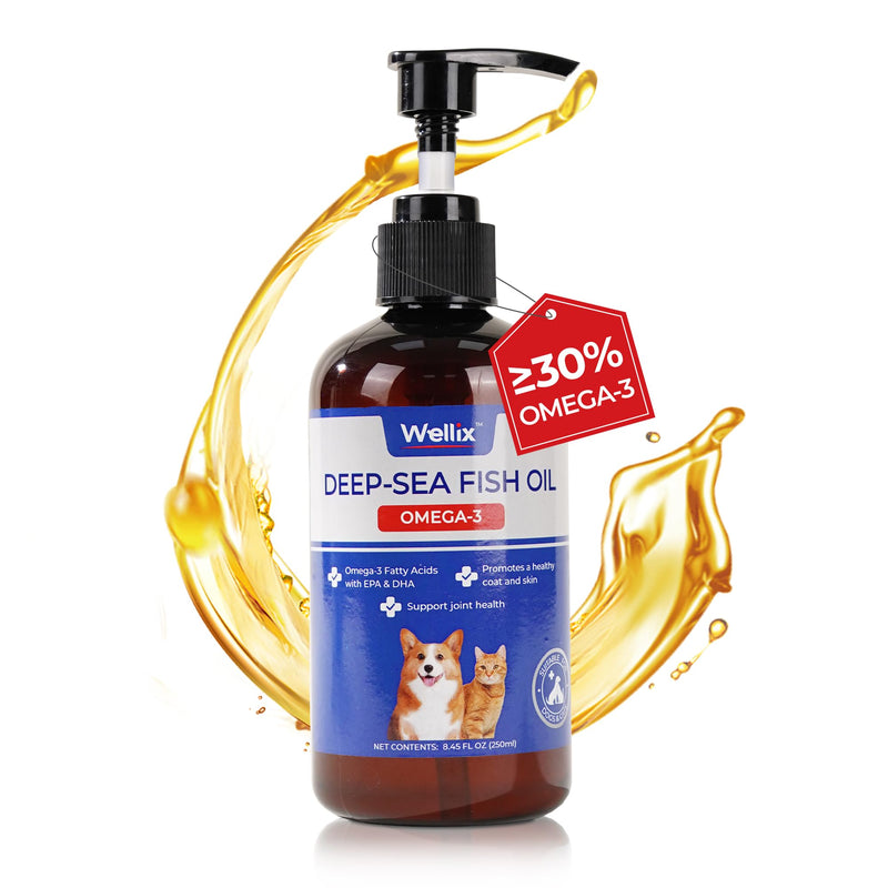 Omega 3 Fish Oil for Dogs, Better Than Salmon Oil for Dogs, Dog Fish Oil Supplement, Pet Skin and Coat Supplement, Promotes Heart, Joint & Immune Health, EPA & DHA 8.5 FLOZ - BeesActive Australia