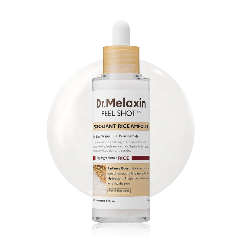 Peel Shot Glow White Rice Peeling Ampoule, Soft Exfoliating Face and Body Scrub Dead Skin Cells Remover for All Skin Types korean skin care 80ml - BeesActive Australia