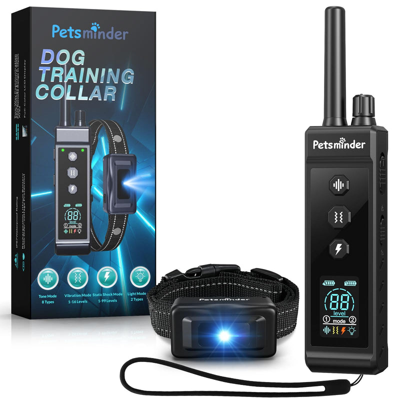 Dog Shock Collar, 4000FT Dog Training Collar with Remote IP67 Waterproof with 5 Training Modes, Rechargeable Training Collar for All Breeds, Sizes (10-150lbs) for 1 dog - BeesActive Australia