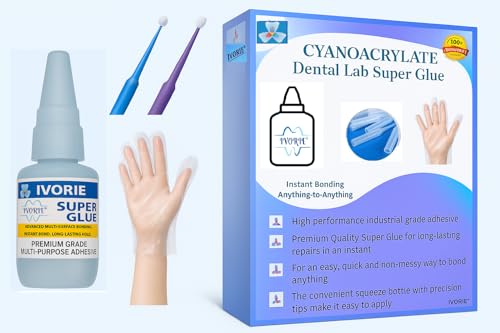Super Glue Adhesive Instant Bonding Cyanoacrylate Acrylic - Dental Laboratory Tools (Premium Gel 1oz) Premium Gel 1oz