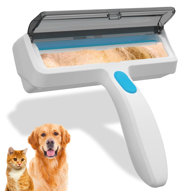 Pet Hair Remover Roller - Lint Roller for Pet Hair, Reusable Cat & Dog Hair Remover for Furniture, Couch, Bed, Car Seat, Carpet (White) White - BeesActive Australia