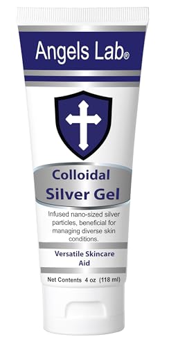 Angels Colloidal Silver Gel Nano Silver Gel Wound Care – Unscented Healing Ointment for Burns, Sunburns & Irritated Skin – 4oz Formula 4 Fl Oz (Pack of 1)