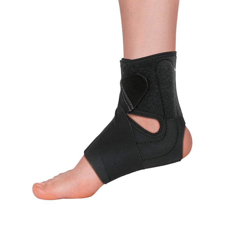 MUELLER Sports Medicine Comfort Flex Ankle Stabilizer, Ankle Pain Relief Support for Men and Women, Ideal for Sprains, Strains, Arthritis, Black, One Size
