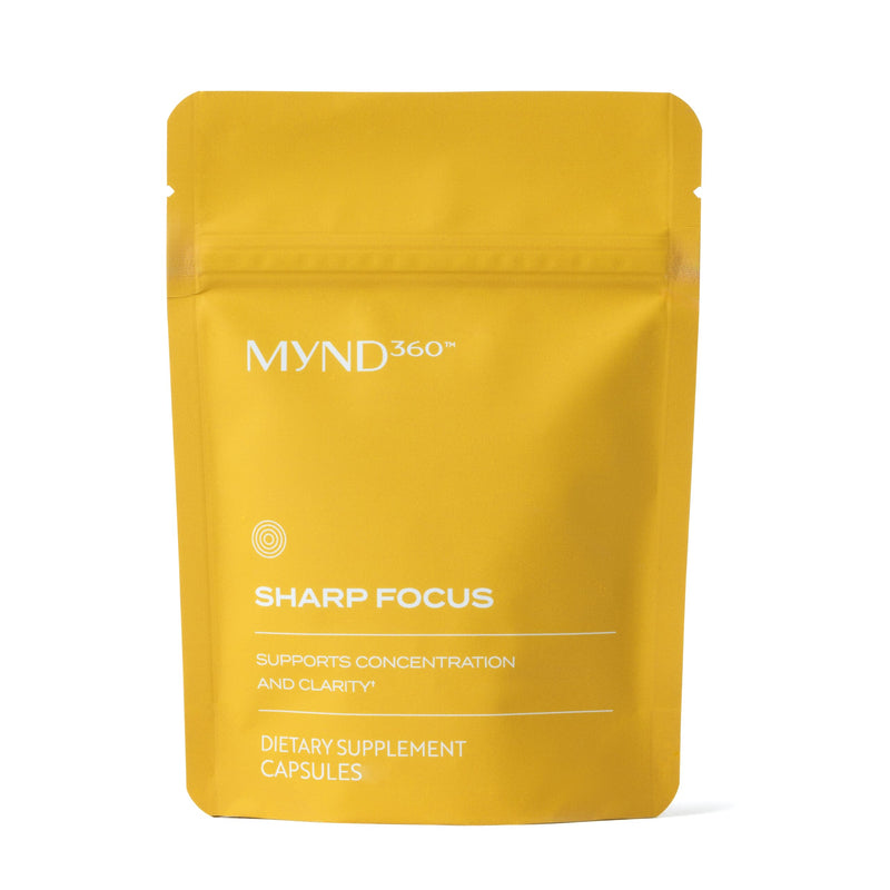 Nu Skin MYND360 Sharp Focus | 60 Capsules | Vitamin B12 & Vitamin B6 for Memory, Focus, and Clarity | Caffeine Infused Brain Health Supplement | Safe Daily Vitamin B Support for Boosted Concentration