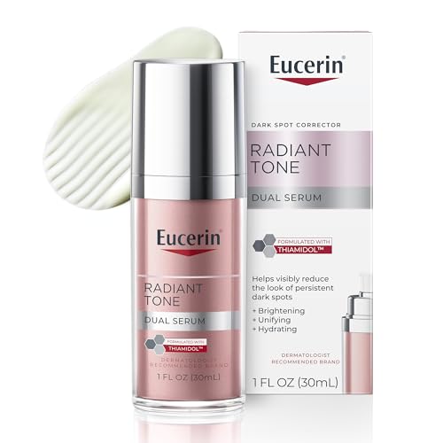 Eucerin Radiant Tone Dual Serum Dark Spot Corrector, Dark Spot Serum with Thiamidol and Hyaluronic Acid, 1 Fl Oz Bottle 1 Fl Oz (Pack of 1)