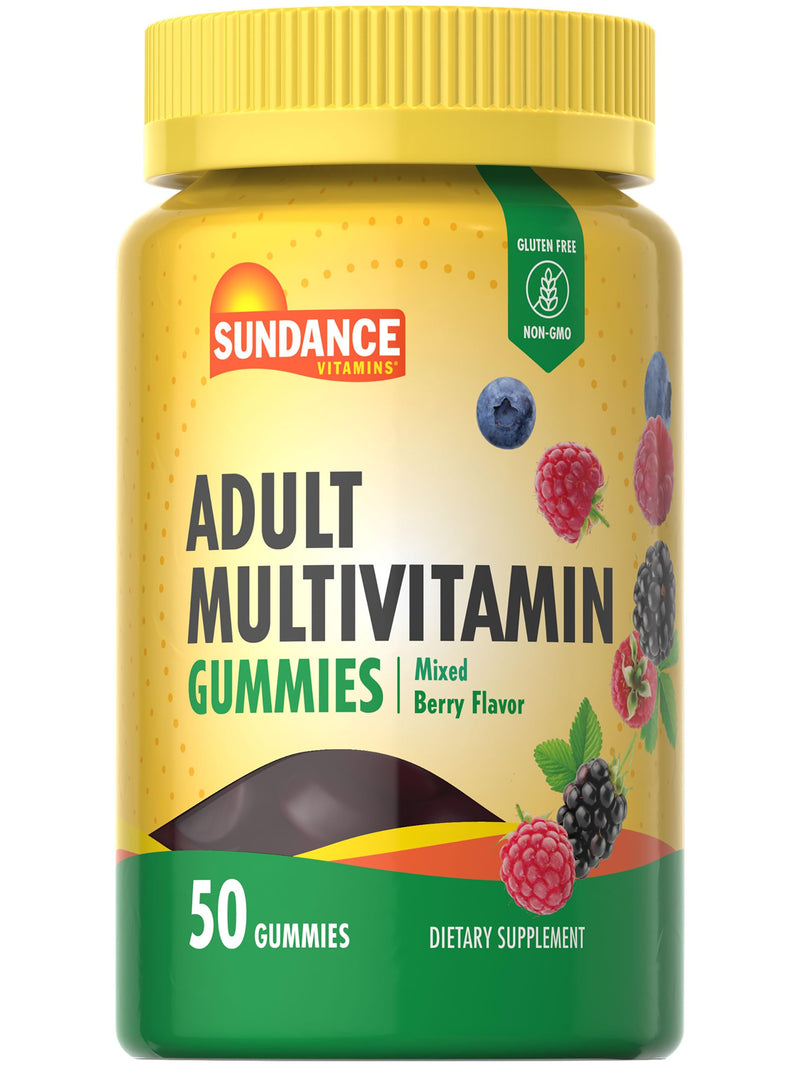 Sundance Adult Multivitamin Gummies | for Men & Women | Mixed Berry Flavor | 50 Gummies | Non-GMO and Gluten Free Supplement