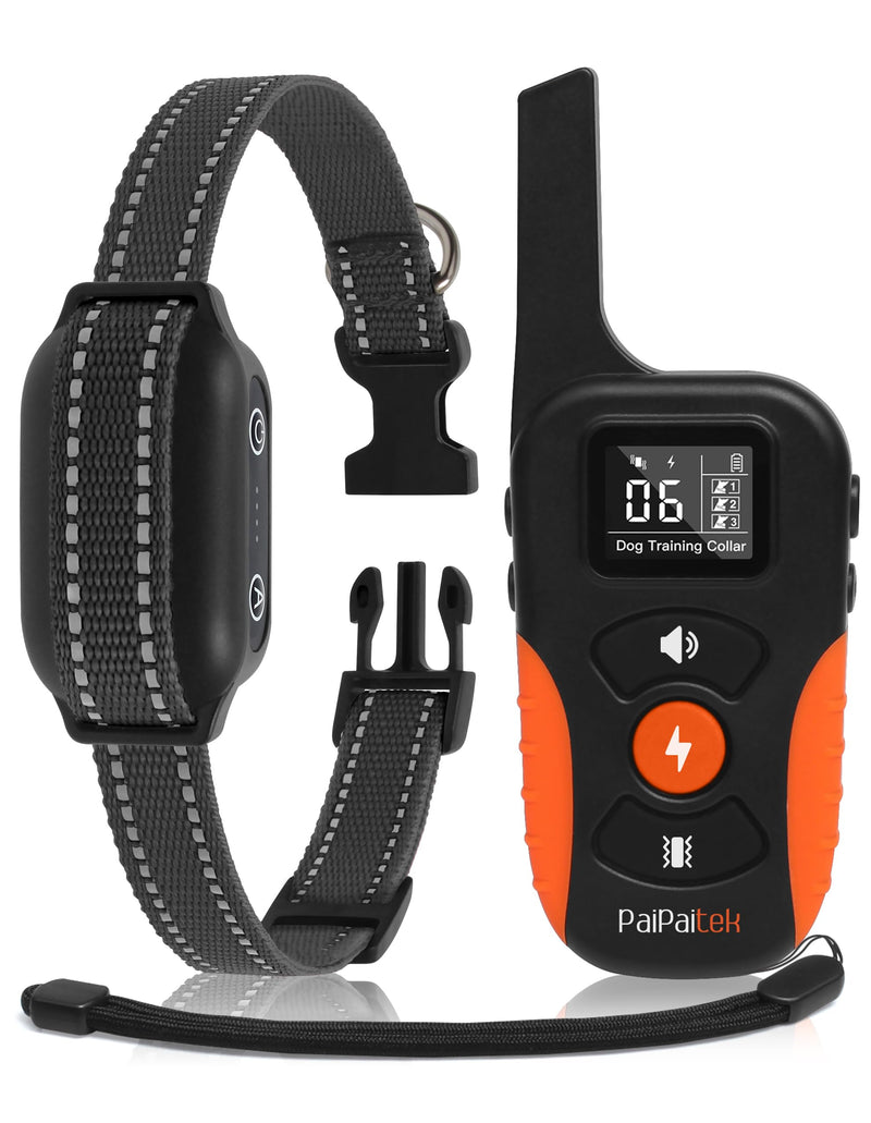 PaiPaitek Bark Collar with Remote and Automatic Mode - 3300ft Range Bark and Training Collar Combo, Shock Collar for Dogs 40-150 lbs Waterproof & Rechargeable Black - BeesActive Australia