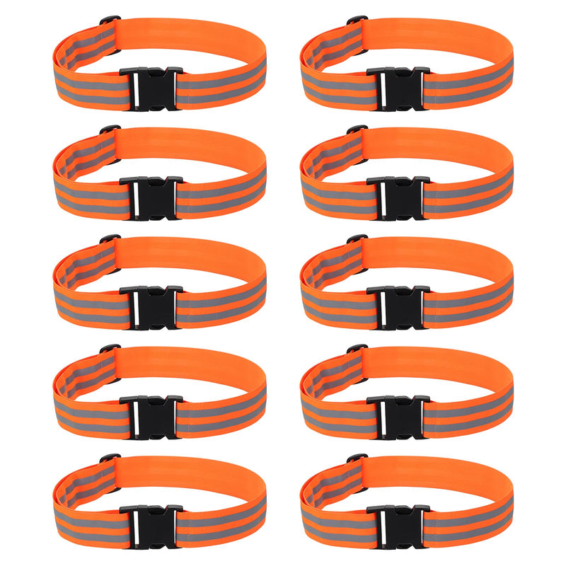 PATIKIL Adjustable Reflective Running Belt, Glow Pt Belt Sash for Cycling Red-Orange 1.9 Inch
