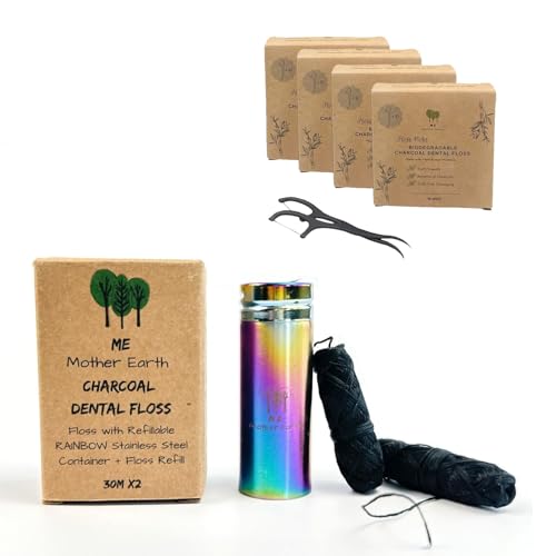 Refillable Rainbow Container and Dental Floss Picks Bundle!