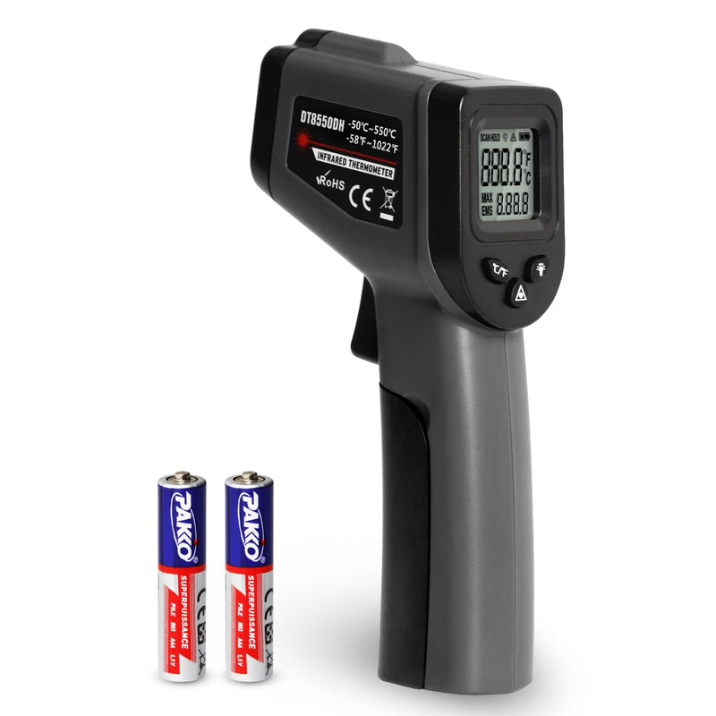 Seentech DT8380BH Industrial Infrared Thermometer - Non-Contact Temperature Tester for Kitchen & Industrial Use, -50°C to 380°C Range, High Precision with Laser Targeting (DT8550DH) DT8550DH