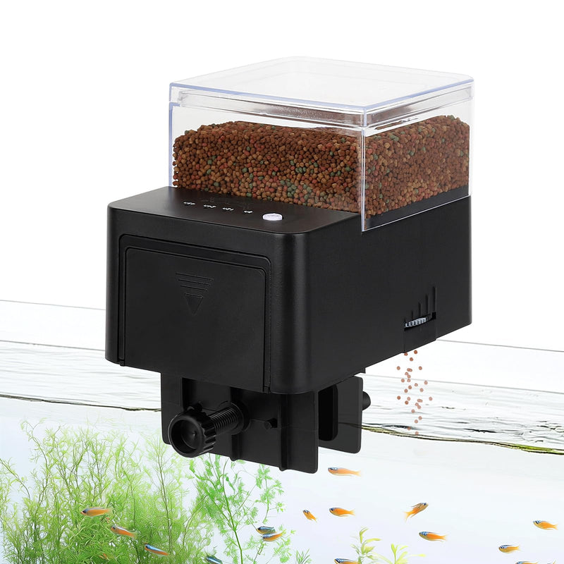 AQQA Automatic Fish Feeder, Intelligent Fish Feeder Auto Dispenser for Aquarium Tank with Adjustable Food Outlet, 250ml Large Capacity, Timer Fish Food Vacation Feeder for Weekend or Business Trip - BeesActive Australia