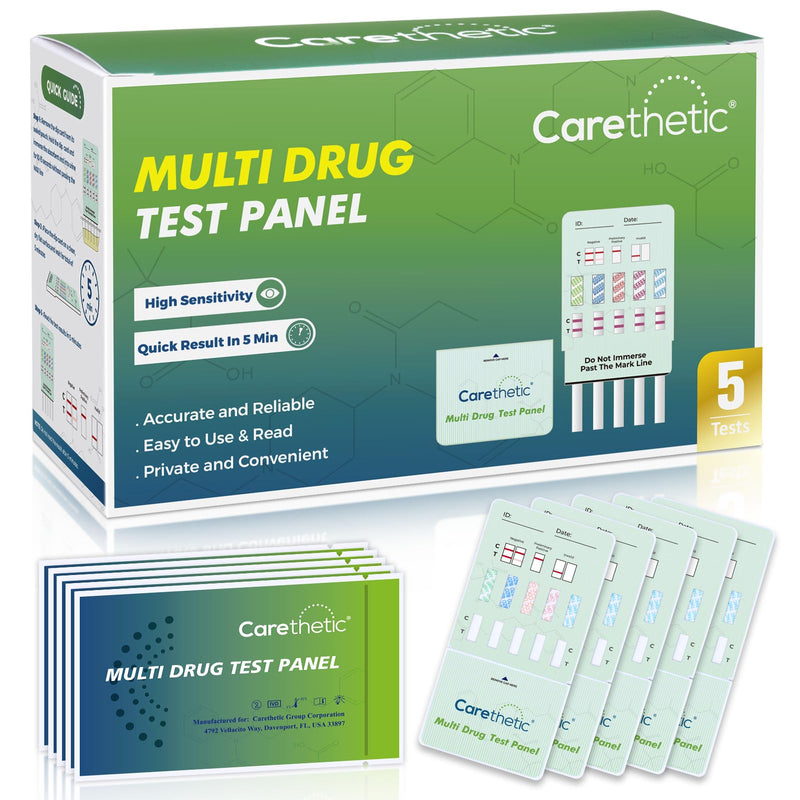 5 Panel Multi Drug Test Kit - Amphetamine, Oxazepam, Cocaine, Marijuana, Morphine - Instant Urine Screen, 5 Pack - BeesActive Australia