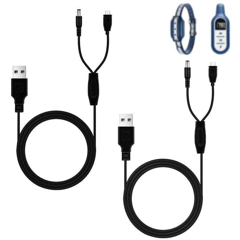2 Pack Collar Charger for Bousnic Dog Shock 2-in-1 Dog Shock Collar Charger Replacement for Bousnic Dog Shock Collar RS2A and RS2B - BeesActive Australia