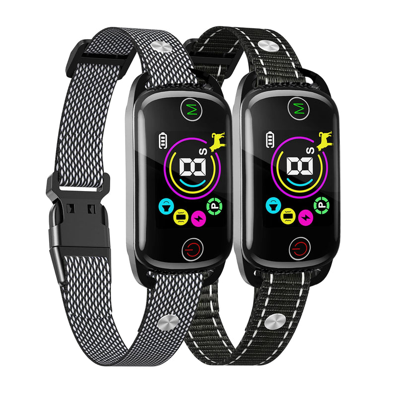 Dog Bark Collar 2 Pack, Bark Collar for Large Medium Small Dogs, Smart Bark Collar, Rechargeable Anti Bark Collars for Dogs with 8 Adjustable Sensitivity, Bark Shock Collar with 4 Training Modes shock 2 packF - BeesActive Australia