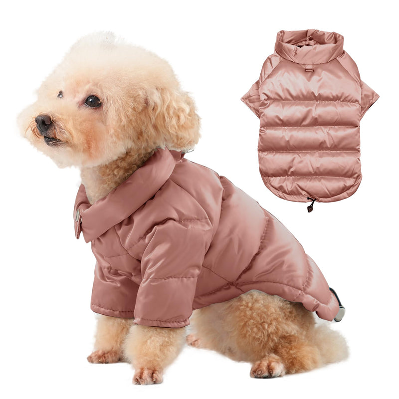 Heavyweight Dog Puffer Coat for Extra Cold Winter,Thicken Warm Insulated Puppy Down Jacket for Small Dogs,OrangePink S OrangePink - BeesActive Australia