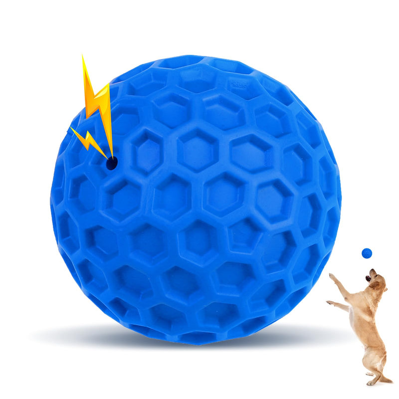 EXPAWLORER Interactive Dog Toys for Aggressive Chewers,Indestructible Dog Squeaky Balls,Funny Durable Tough Chew Toys for Large/Medium Breed Dogs Relieves Anxiety, Cleans Teeth(Blue) - BeesActive Australia