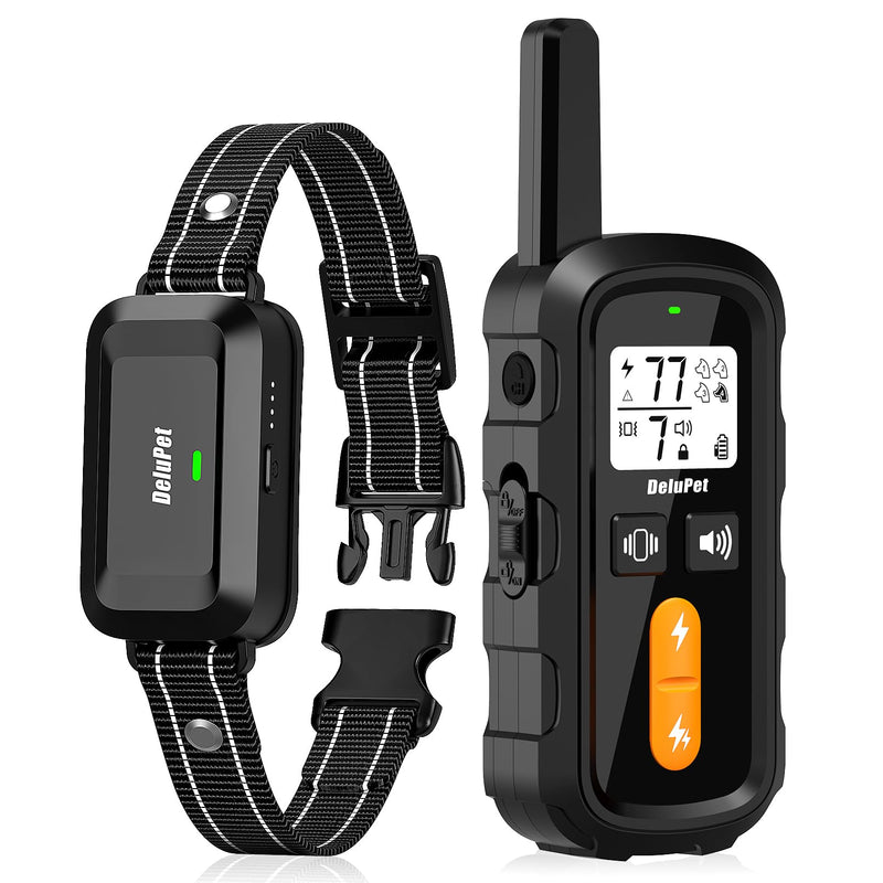 Dog Training Collar - Electronic Dog Shock Collar with Remote 1/2 Mile, E-Collar with Portable Remote Control, 3 Training Modes and 4 Channels, Security Lock for All Breeds, Sizes Black - BeesActive Australia