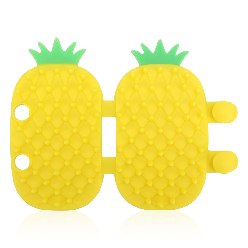 Self Cleaning Cat Brush, 2-in-1 Tickling Comb Pet Brush Silicone Tickling Artifact Cat Grooming Shedding Brush Cat Corner Scartcher for Short/Long Hair Cats Dogs Pets (Pineapple Style) - BeesActive Australia