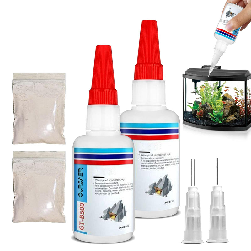 Aquarium Glue, 2Pcs Coral Glue, Aquarium Glue Fish Safety, Quick Drying, Reef Glue for Plants Moss Aquascaping, Water Plant, Moss, Coral, Stone, Wood, Freshwater and Saltwater Aquascape - BeesActive Australia