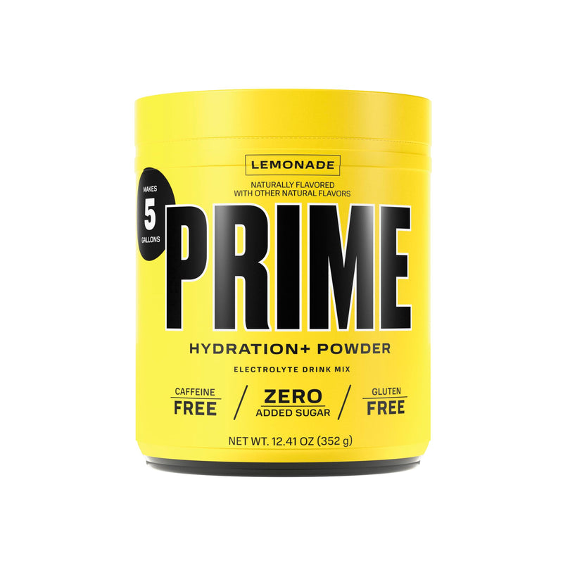PRIME HYDRATION+ Powder Lemonade, Caffeine-Free, Electrolyte Drink Mix, 12.41 Oz
