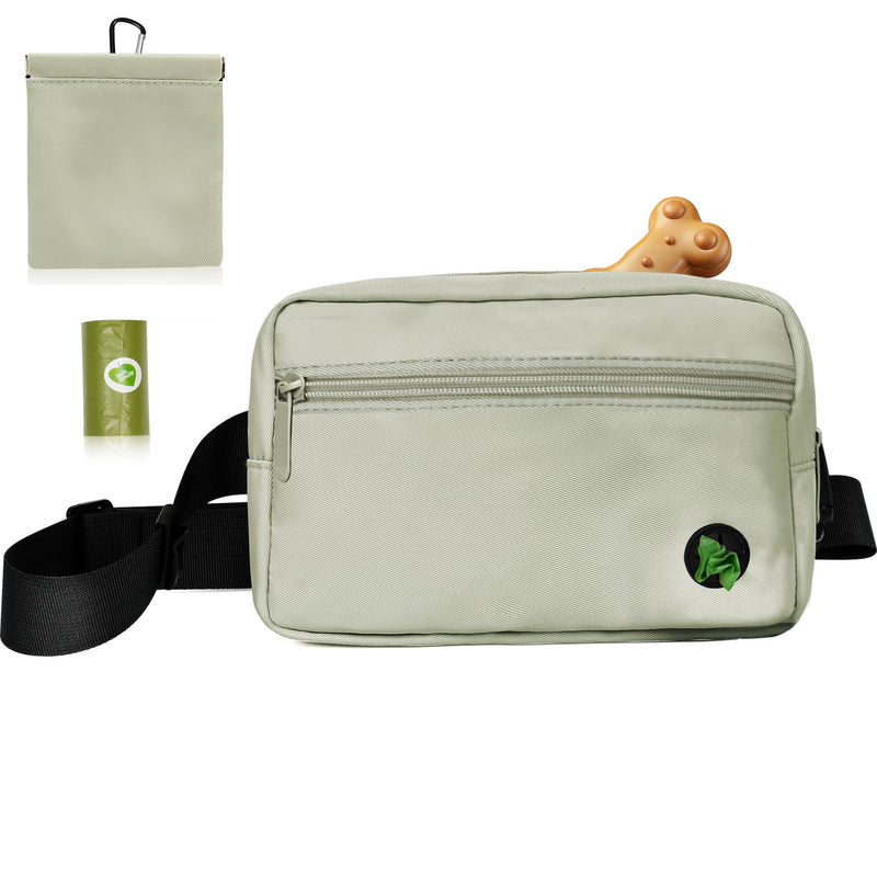 Puppy Dog Treat Pouches for Pet Training Treat Bag for Dog Training, Dog Walking Fanny Pack with Carabiner, Built-in Poop Bag Dispenser & Reuse Dog Poop Bag Holder, Puppy Pet Treat Waist Belt (Green) Green - BeesActive Australia