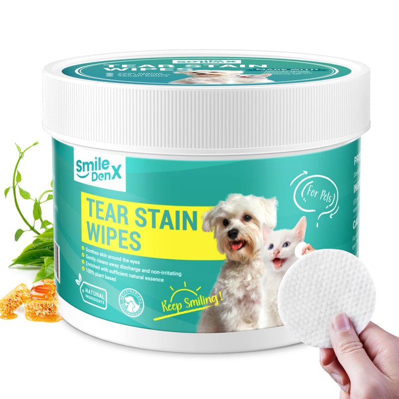 Eye Wipes for Dogs & Cats, Hypoallergenic Pet Eye Cleaner Wipes with Plant Enzyme, Soothing Cleansing Pet Eye Wipes for Gently Remove Eye Debris, Discharge, Mucus (100 Pcs, Unscent) 100 Pcs - BeesActive Australia