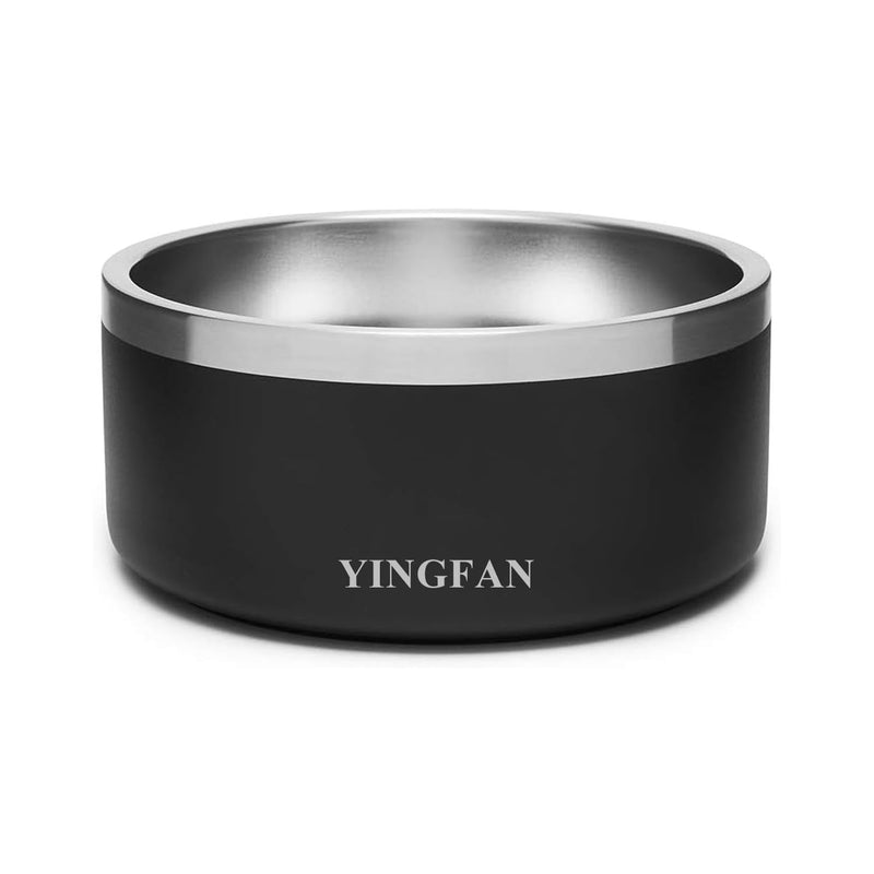 YINGFAN Stainless Steel Dog Bowls, 32 oz Non-Slip Dog Food and Water Bowls, 6.4 x 3 Inch, Black - BeesActive Australia