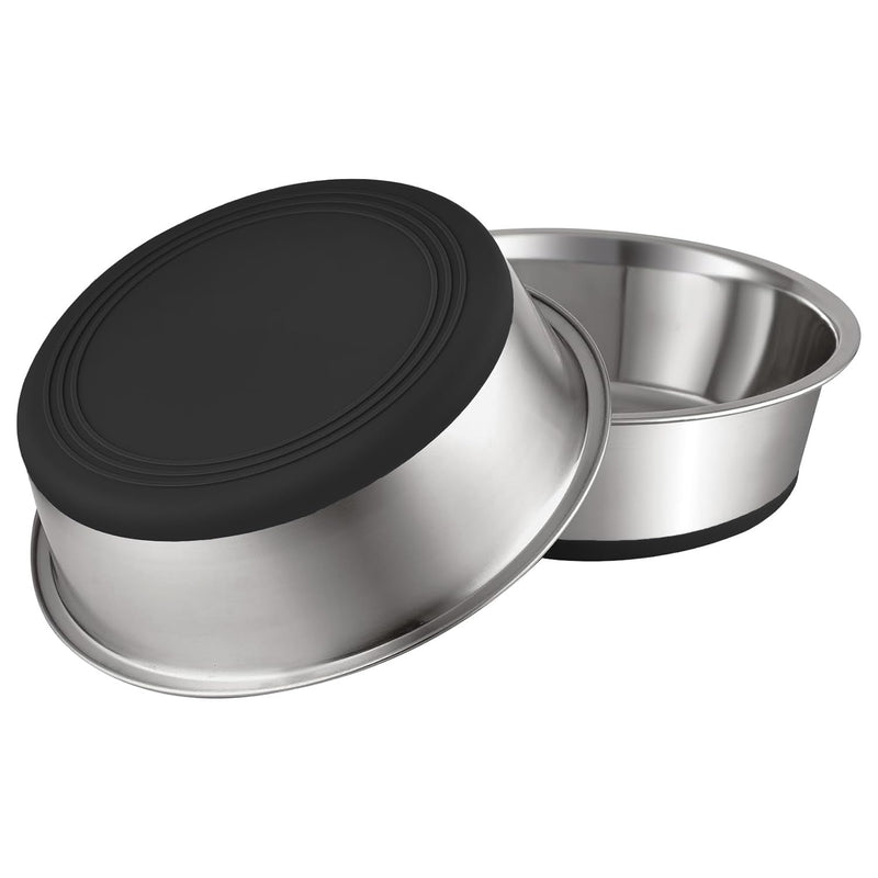 YINGFAN Stainless Steel Dog Bowls, Non-Slip Dog Water and Food Bowl, 2-Pack (6.9 x 2 Inches), Each Holds Up to 3 Cups (Black) 3 Cup Black - BeesActive Australia