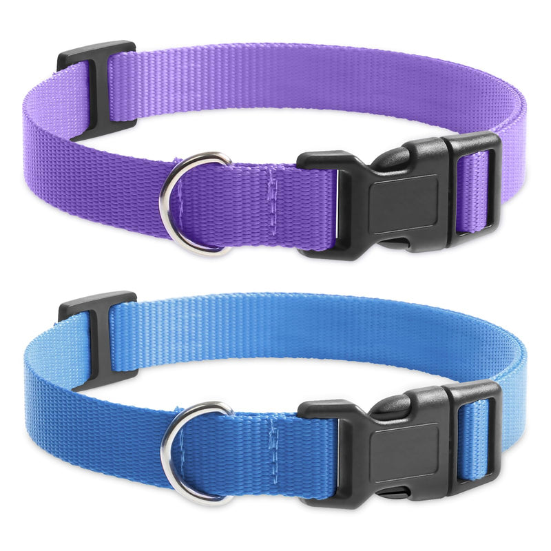 Replacement Collar for Shock Collar, Stylish & Comfortable Christmas Dog Collar 2 Pack, Compatible with PetSafe Bousnic Sportdog Garmin Dogtra Shock Collar Replacement Strap (Purple & Blue) - BeesActive Australia