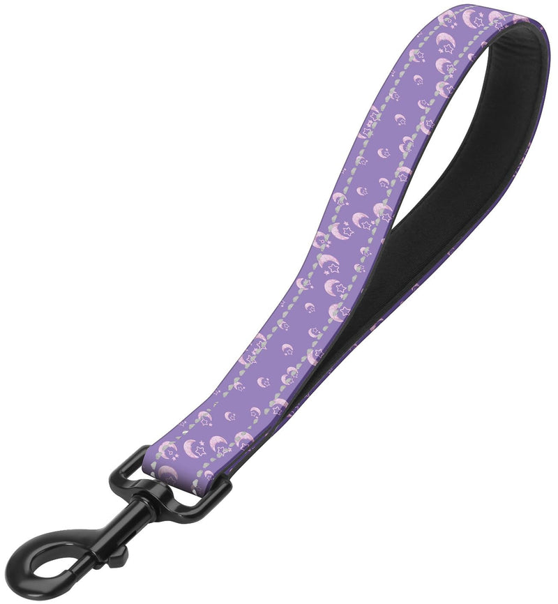 Short Dog Leash,Traffic Leash,Reflective Nylon Padded Handle,Nylon Short Dog Leash for Training Control - for Large and Medium Sized Dogs. (Moon) Moon - BeesActive Australia