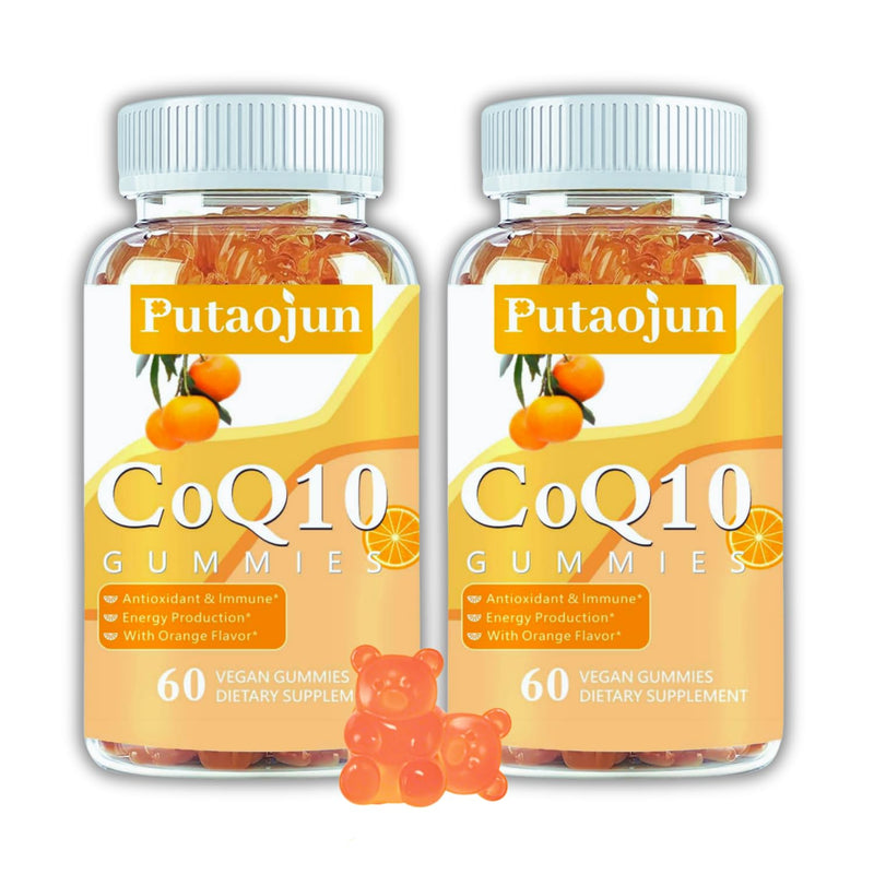 coq10 Gummies | coq10 Gummies for Adults | Orange Flavor | Sugar Free Coenzyme Q10 Vitamins Muscle & Bone Energy | Ultra High Absorption, Cellular Energy, Antioxidant (120 Count (Pack of 2)) 60 Count (Pack of 2)