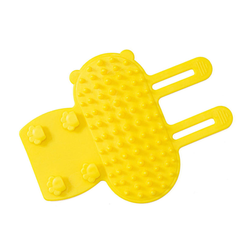 Cats Wall Corner Groomer Scratcher Comb for Boredom Cats Self Face Groomer Furniture Protective Table Leg Massage Brush Yellow - BeesActive Australia