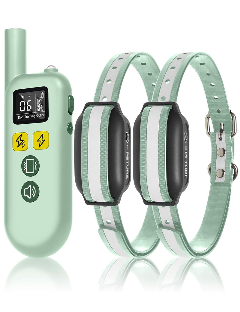 Dog Training Collar, 3300Ft Range Bark Collar with Beep Vibration & Static Mode, Safety Lock & FlashLight E Collar, IPX7 Waterproof Training Collar for 7-120lbs Small Medium Large Dogs (2 Pack) - BeesActive Australia