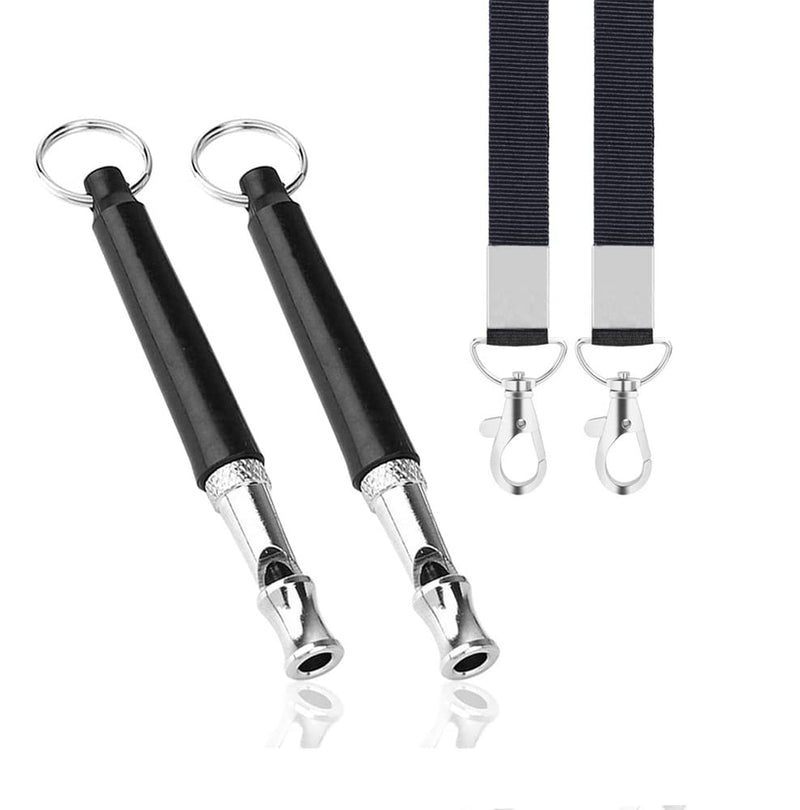 Dog Whistle, 2 Pack Ultrasonic Dog Whistle to Stop Barking for Dogs, Professional Recall Dog Training Whistles, Adjustable Ultrasonic Silent Dog Whistle to Stop Barking Control Devices, with Lanyard - BeesActive Australia