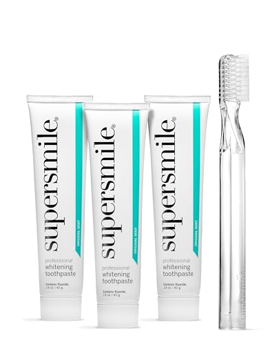 Supersmile Original Mint Whitening Trio, 3 Toothpastes + Toothbrush
